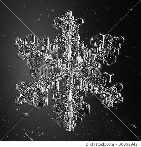 natural snowflake photo isolated on a background 30058942
