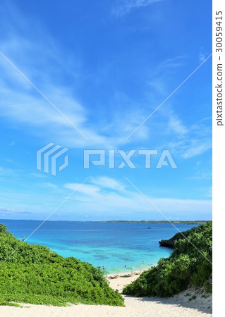Sandy beach of Okinawa Miyakojima 30059415