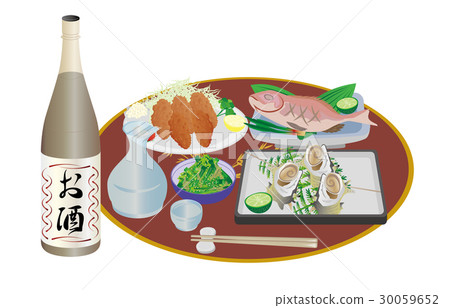 Today 's drinks with sake and a special saucepan Today 's drinks with sake and a special saucepan 30059652