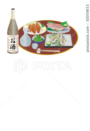 Today 's drinks with sake and a special saucepan 30059653