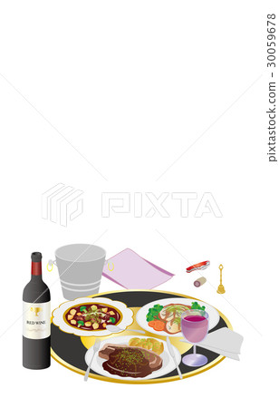 Today's dinner red wine and pork chop 30059678