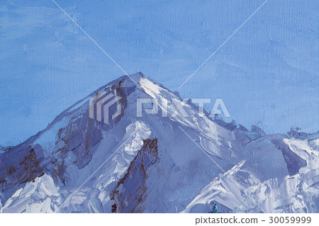 Mountain landscape with oil paints Mountain landscape with oil paints 30059999