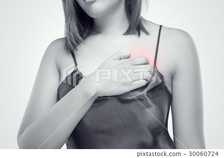 People scratch the itch with hand, Chest People scratch the itch with hand, Chest 30060724