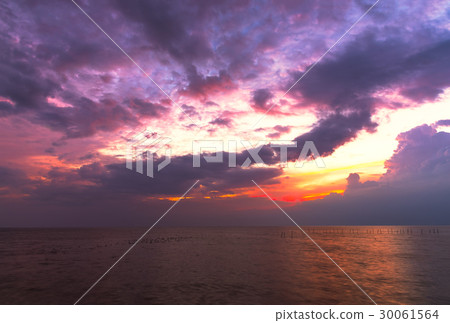 colorful seascape and twilight sky in thailand colorful seascape and twilight sky in thailand 30061564