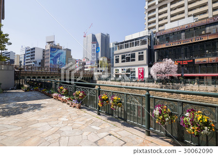 Nagoya Urban Scenery Barn Bridge And Horikawa Stock Photo