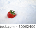 Fresh strawberry on the snow 30062400