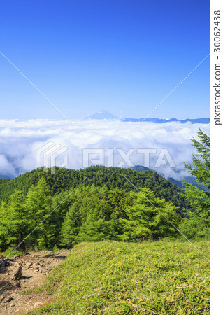 從Cloudo山Mt. Ozumori看到的富士山東京都奧多山鎮山梨縣丹波山村 30062438