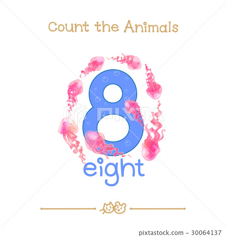 Eight 8 card Series of Count the Animals 30064137