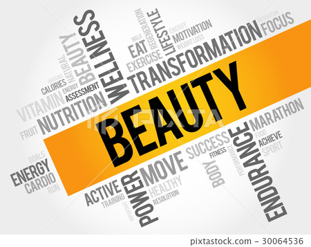 BEAUTY word cloud, fitness 30064536