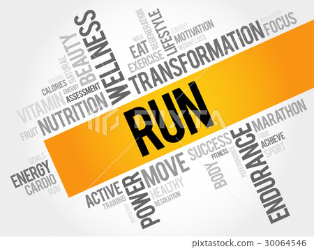 RUN word cloud, fitness-插圖素材 [30064546] - PIXTA圖庫