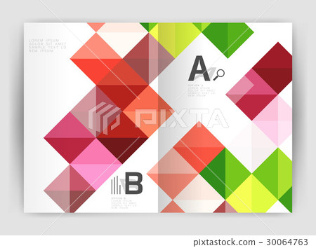 Vector square leaflet, business a4 print template 30064763