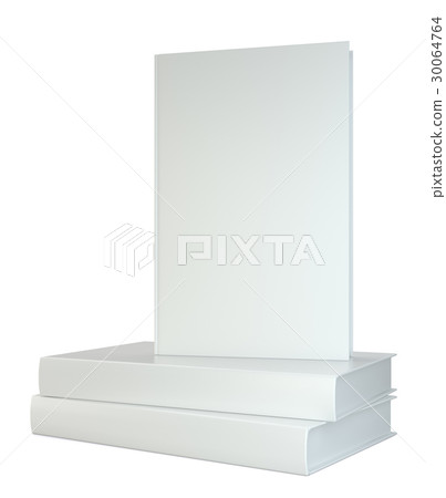 Stack realistic of books isolated on white Stack realistic of books isolated on white 30064764