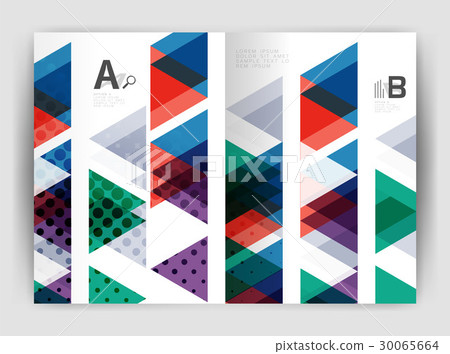 Vector triangle business annual report cover print - Stock Illustration ...