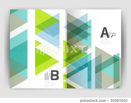 Vector triangle business annual report cover print - Stock Illustration ...
