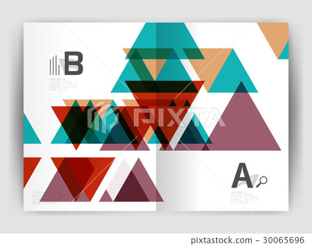 Vector triangle business annual report cover print - Stock Illustration ...