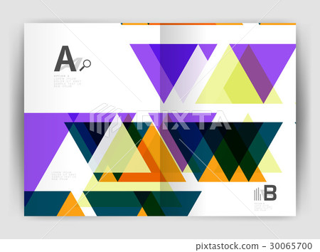 Vector triangle business annual report cover print - Stock Illustration ...