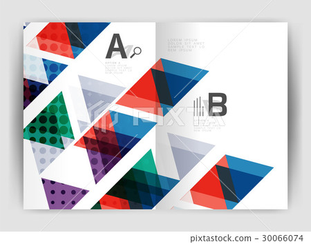 Vector triangle business annual report cover print Vector triangle business annual report cover print 30066074