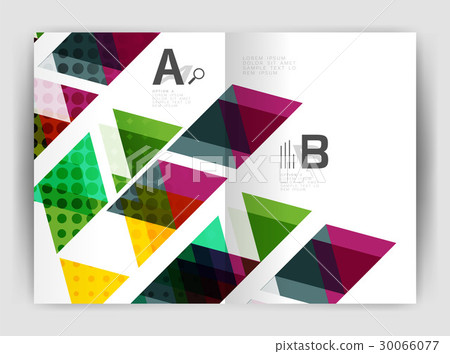 Vector triangle business annual report cover print Vector triangle business annual report cover print 30066077