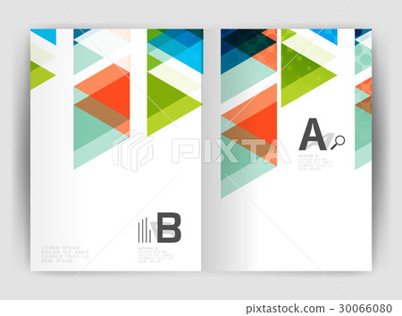 Vector triangle business annual report cover print - Stock Illustration ...