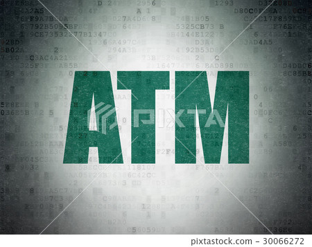 Money concept: ATM on Digital Data Paper 30066272