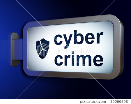 Protection concept: Cyber Crime and Broken Shield Protection concept: Cyber Crime and Broken Shield 30066298