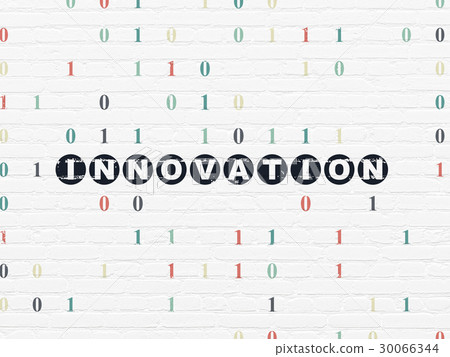 Finance concept: Innovation on wall background Finance concept: Innovation on wall background 30066344