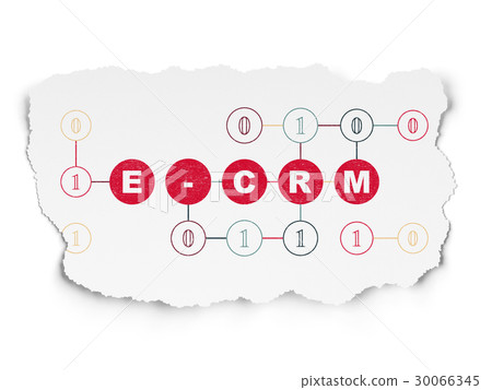 Business concept: E-CRM on Torn Paper background Business concept: E-CRM on Torn Paper background 30066345