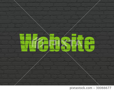 Web design concept: Website on wall background 30066677