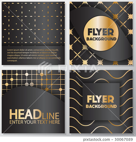 Gold banner background flyer style Design 30067089