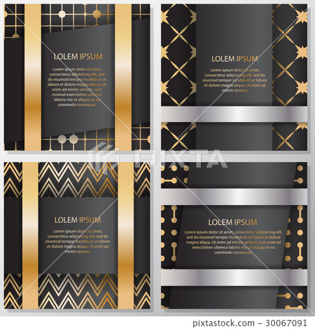 Gold banner background flyer style Design 30067091
