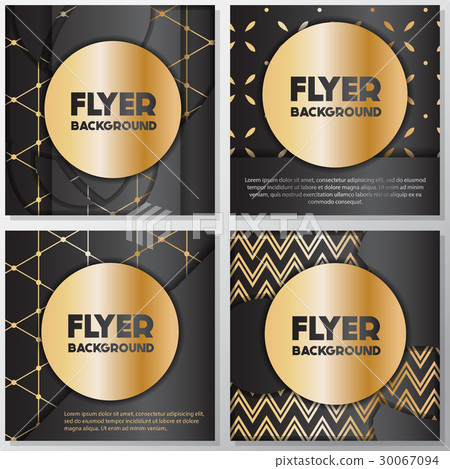 Gold banner background flyer style Design 30067094