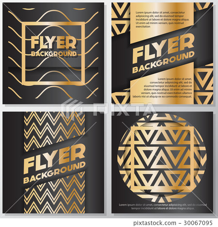 Gold banner background flyer style Design 30067095