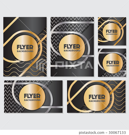 Gold banner background flyer style Design 30067133