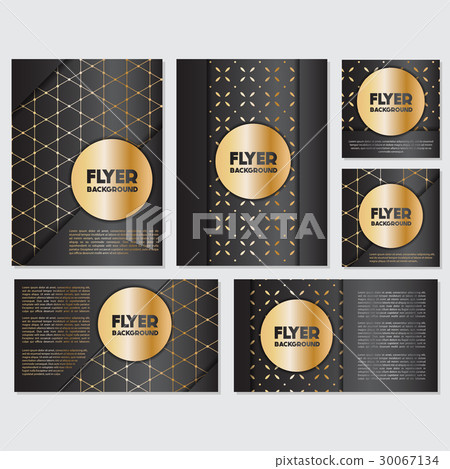 Gold banner background flyer style Design 30067134