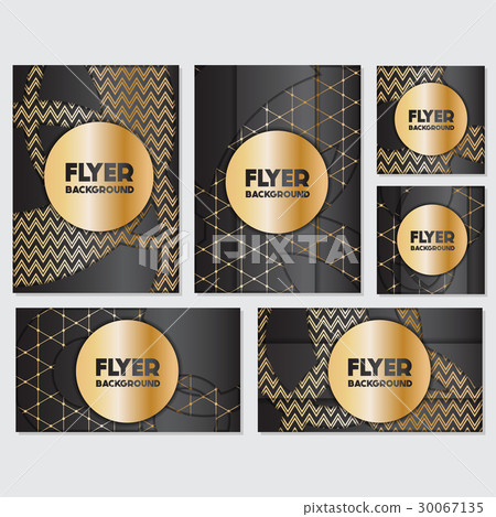 Gold banner background flyer style Design 30067135