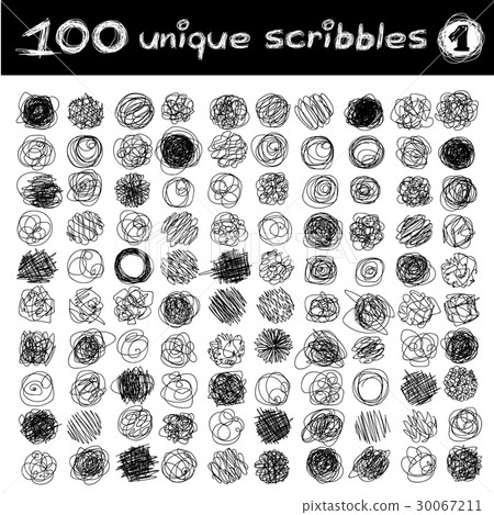 vector SET 100 SCRIBBLES Part 1 vector SET 100 SCRIBBLES Part 1 30067211