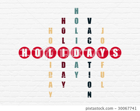 Entertainment, concept: Holidays in Crossword 30067741