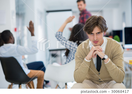 business, startup and people concept - happy business, startup and people concept - happy 30068417