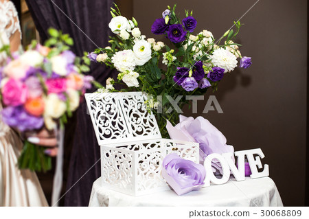 White lettering LOVE lies before white box  30068809