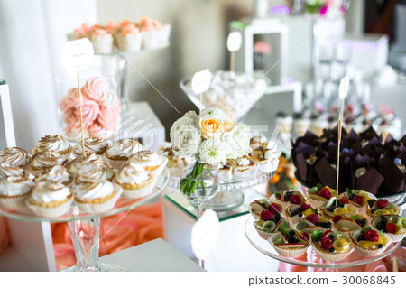 Delicious baked baskets with cream and Delicious baked baskets with cream and 30068845