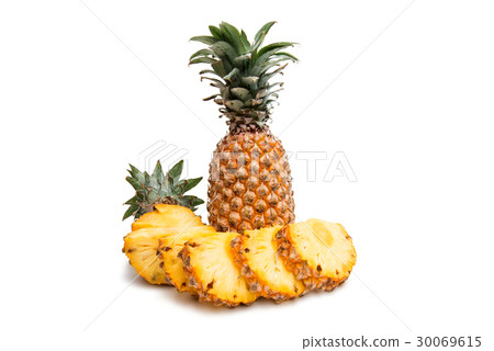 ripe pineapple isolated 30069615