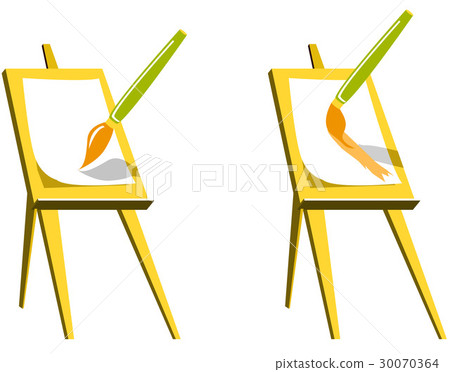 Easel and paintbrush 30070364
