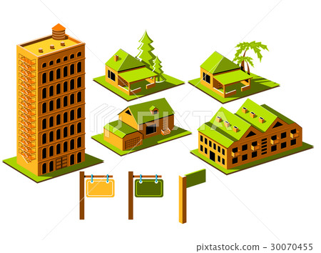 Real Estate icon set 30070455