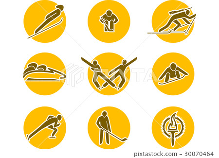 Olimpic winter sport icons Olimpic winter sport icons 30070464