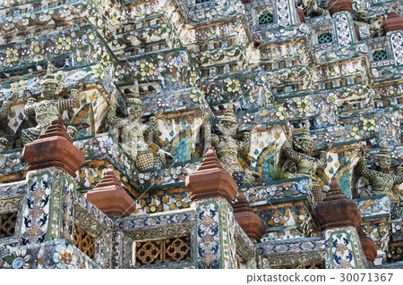 Thai style temple decoration of mosaic 30071367