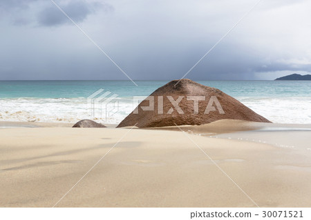 Tropical beach view at Anse Lazio, Seychelles Tropical beach view at Anse Lazio, Seychelles 30071521
