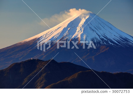 Mt. Fuji in the morning rising snow smoke (Nodai Bodhisattva, Osho Takamaru) 30072753