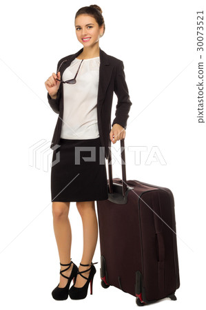 Young travelling girl isolated Young travelling girl isolated 30073521