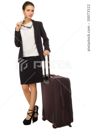 Young travelling girl isolated Young travelling girl isolated 30073522