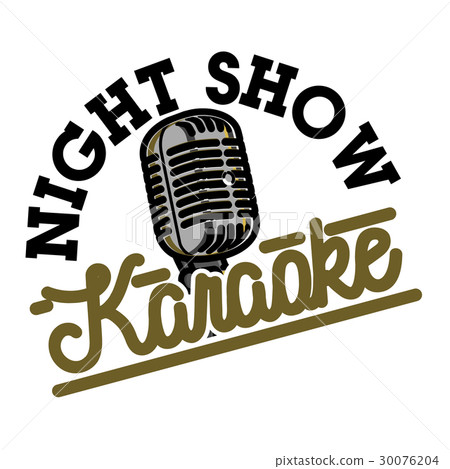 Color vintage karaoke emblem Color vintage karaoke emblem 30076204